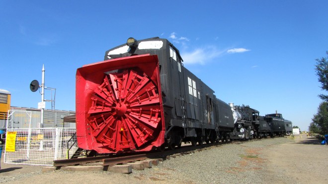 Must keep the train tracks clear of snow drifts
