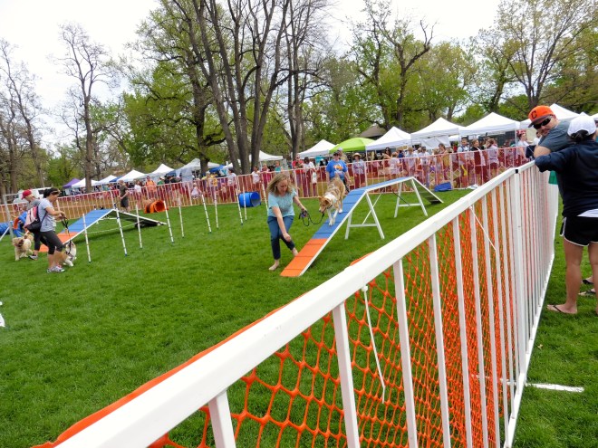 Up the ramp and then back down. OK