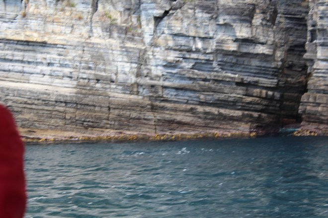 Result of volcanic activity. Water is not going downhill