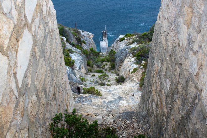 Pulley used to transport supplies