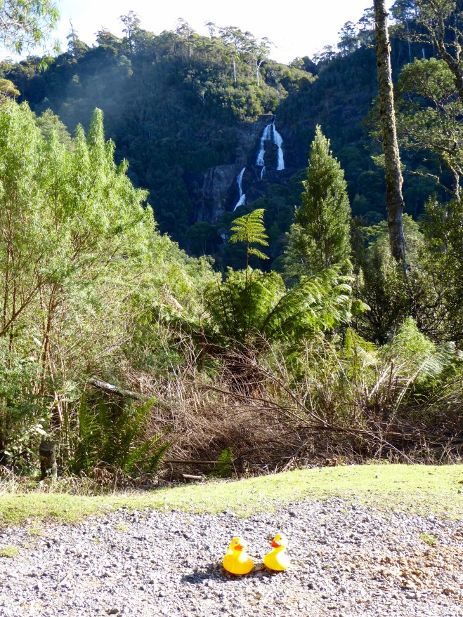 We can hear the waterfalls