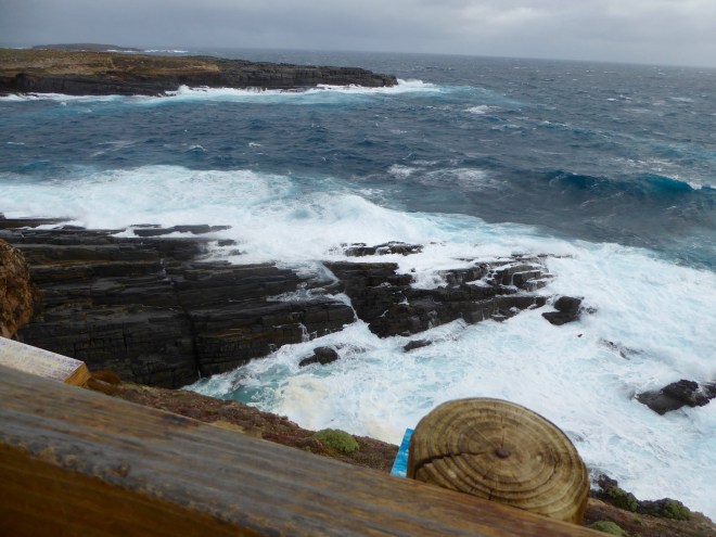 Strong surf meets rugged coast