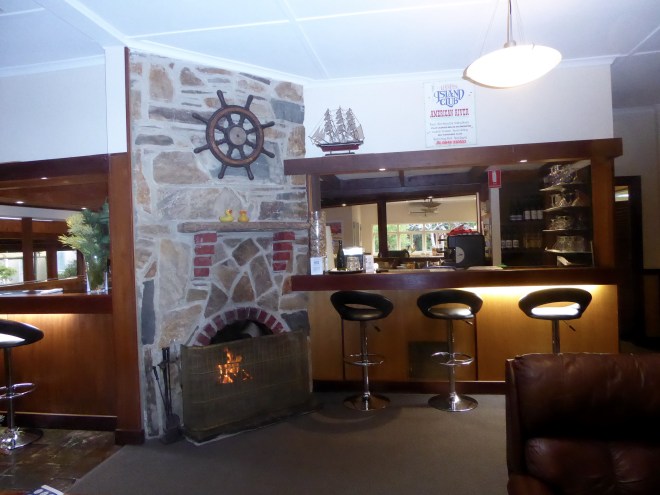 A beverage, conversation and a warm fire here