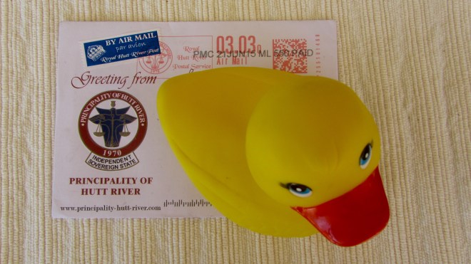 Eider on the front of envelope 