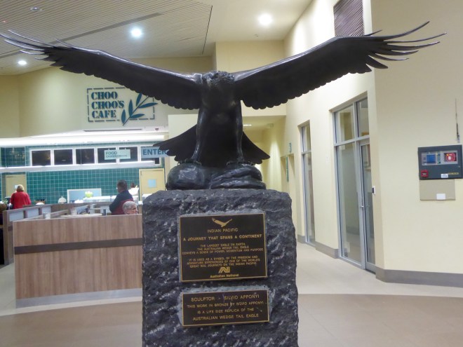 Statue in Adelaide train station Australian Wedge Tail Eagle
