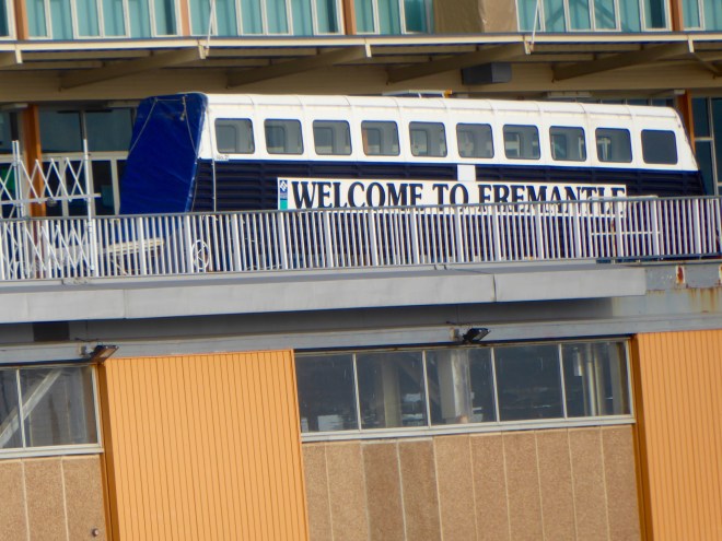 Passengers board ferry at Fremantle