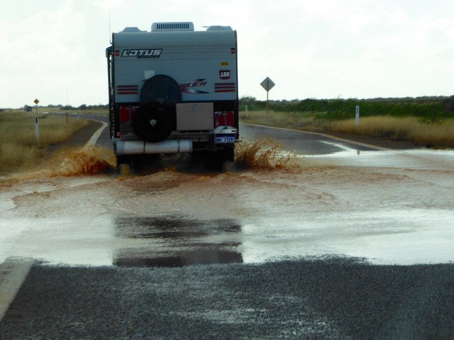 They drove through the water. So did we!