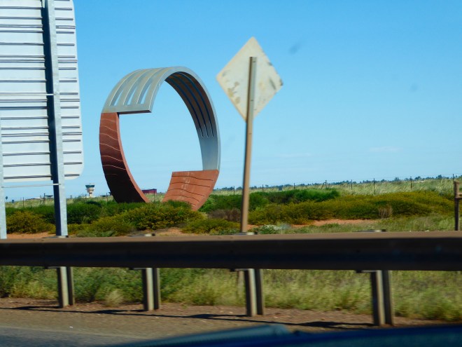 Unusual road side sculpture