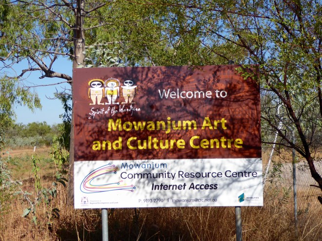 Here we are. Mowanjum Art and Culture Center