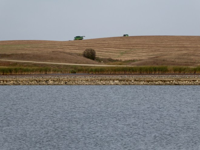 North Dakota farm and lake