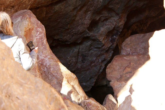 Caves near entrance to tunnel