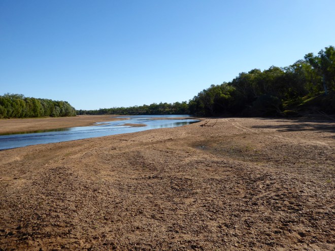 Much of Fitzroy River bed is dry