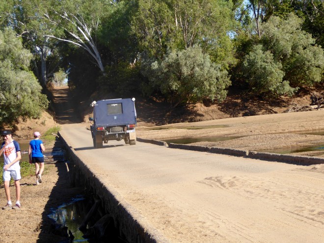 Driving across bridge built in 1935