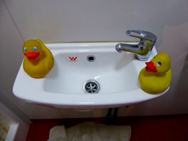 Even a bathroom in our safari tent