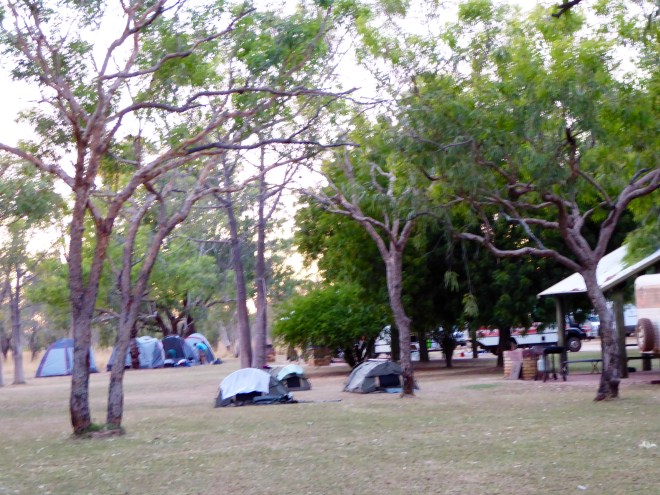 Camping area at Fitzroy River Lodge