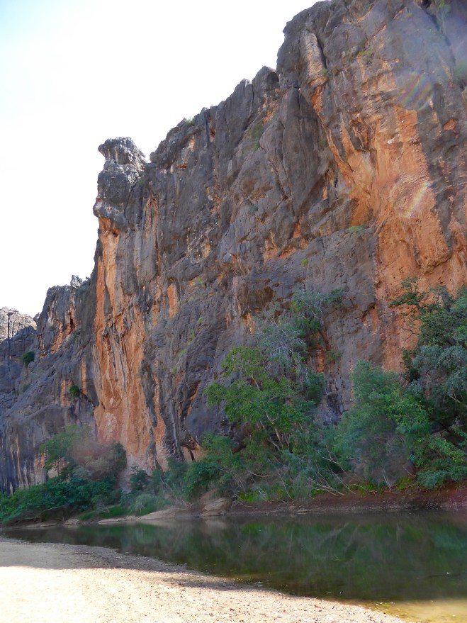 Limestone cliffs can be 100 meters high