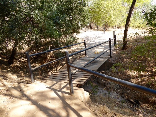 Bridge from parking lot to Lennard River