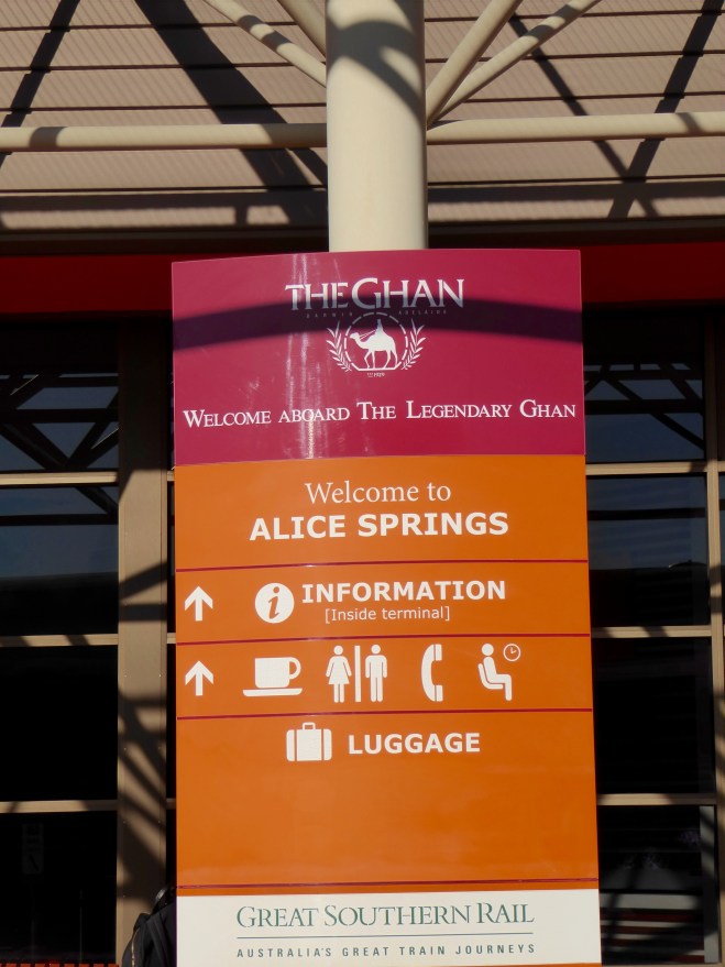 The Ghan arrives at Alice Springs