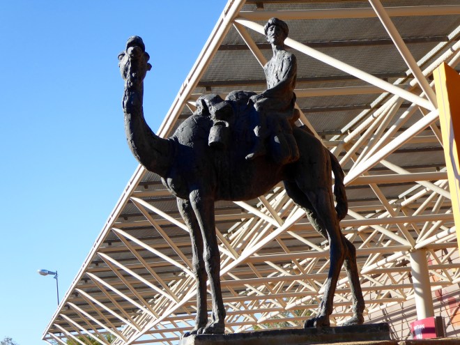 Camel statue at Alice Springs Ghan station
