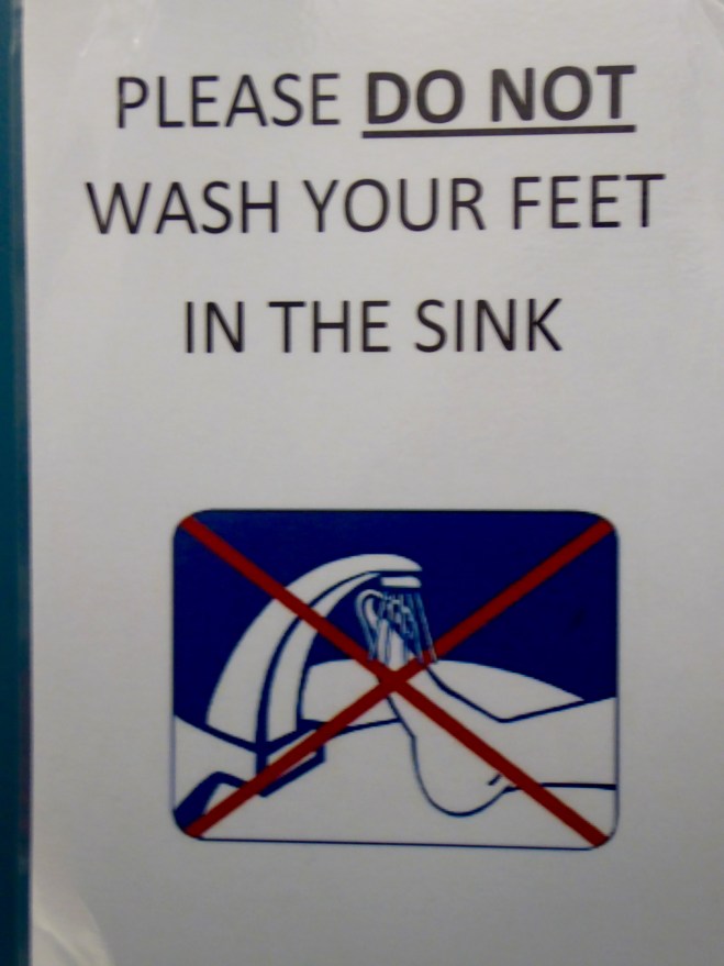 In the airport. This was an unfamiliar sign for us