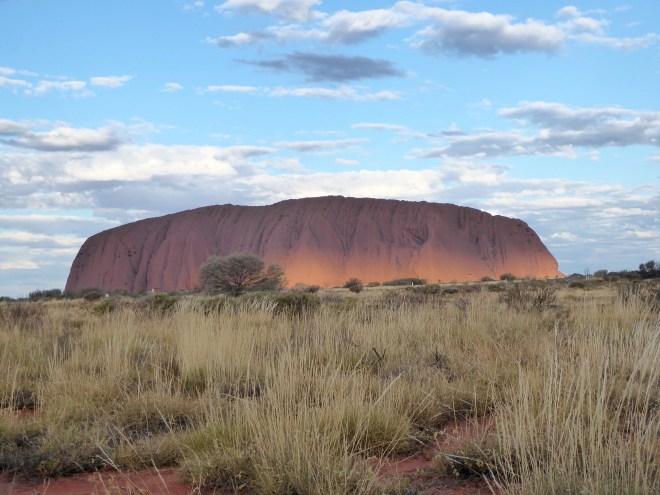 Uluru as sun begins to set
