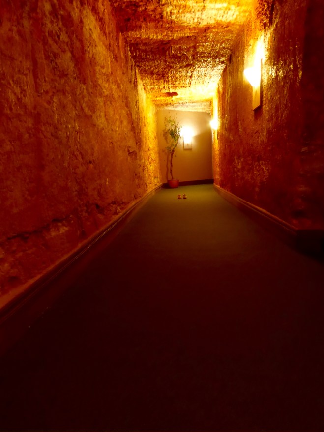 Underground hall to our room