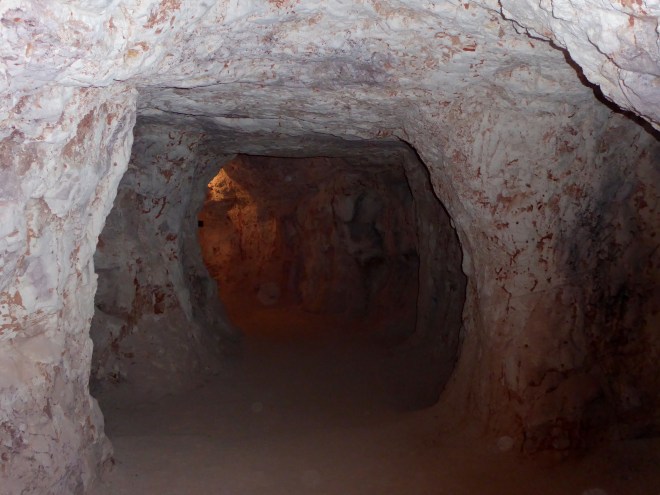 Entering the mine