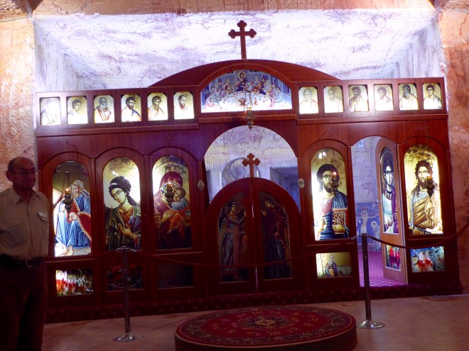 Altar of underground Serbian Orthodox Church