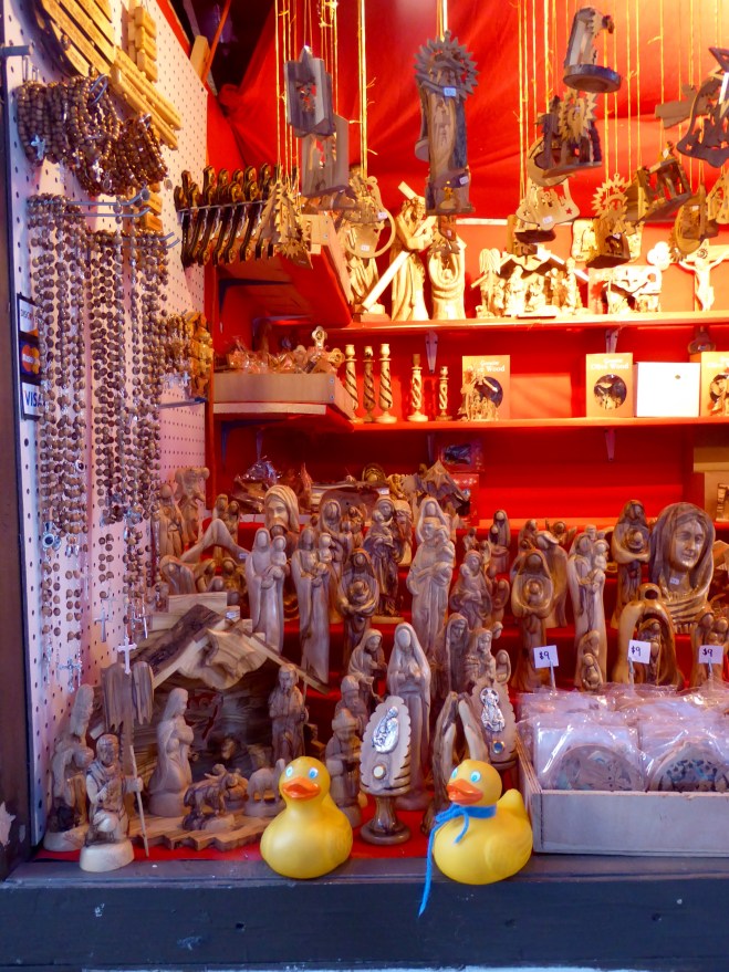 Wood carvings at Bethlehem Nativity 