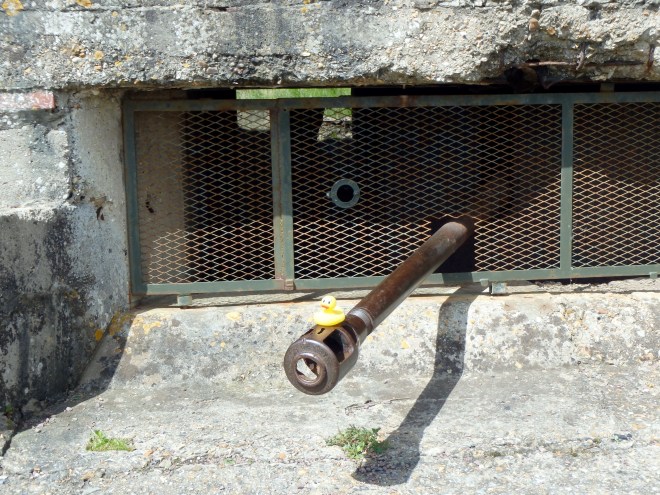 Gun in German Bunker