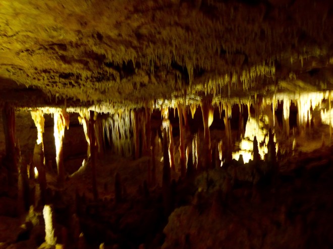 Inside cave