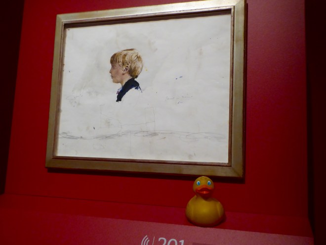 Portrait of Jamie Wyeth as a child. Painted by Andrew Wyeth, his father.