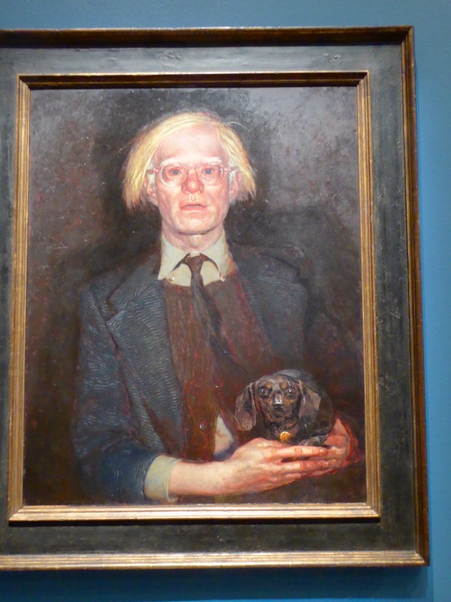 Andy Warhol and dog, Archie. By Jamie Wyeth