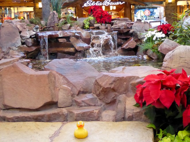 Water rapids and fountain ready for Christmas