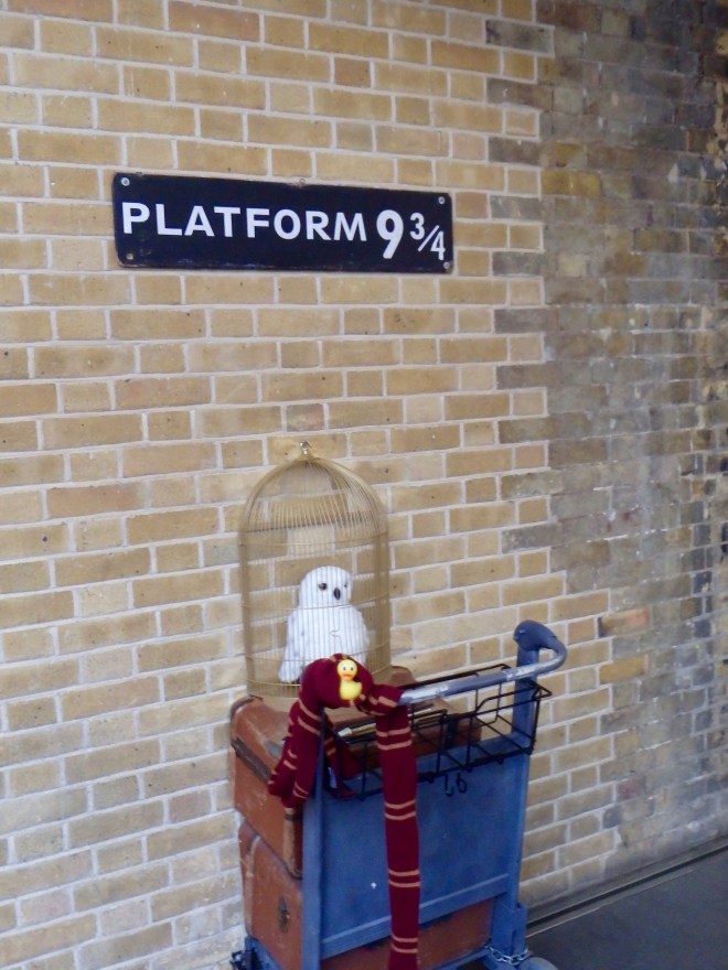 Platform 9 3/4 for Harry Potter in London