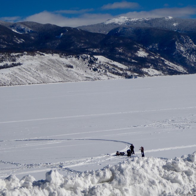 Getting ready to ice fish