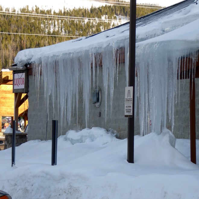 Huge and abundant icicles
