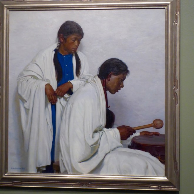 Taos Indian Chanters with Drum by Hennnings 