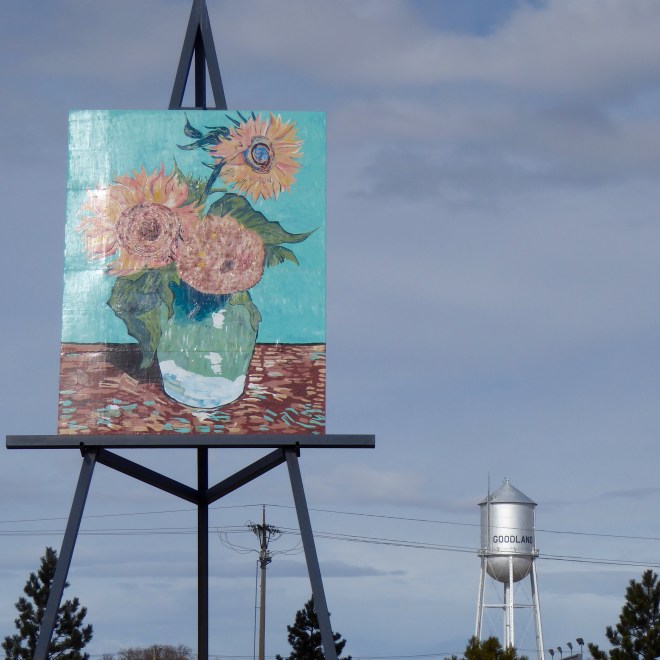 Replica of Van Gogh's Three Sunflowers in a Vase