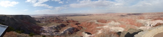 Panorama view of Painted Desert from Inn