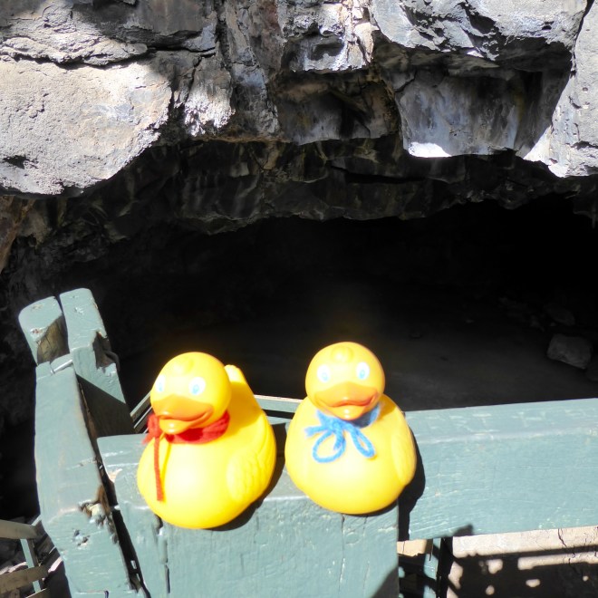 Soapy and JB Duck at the Ice Cave