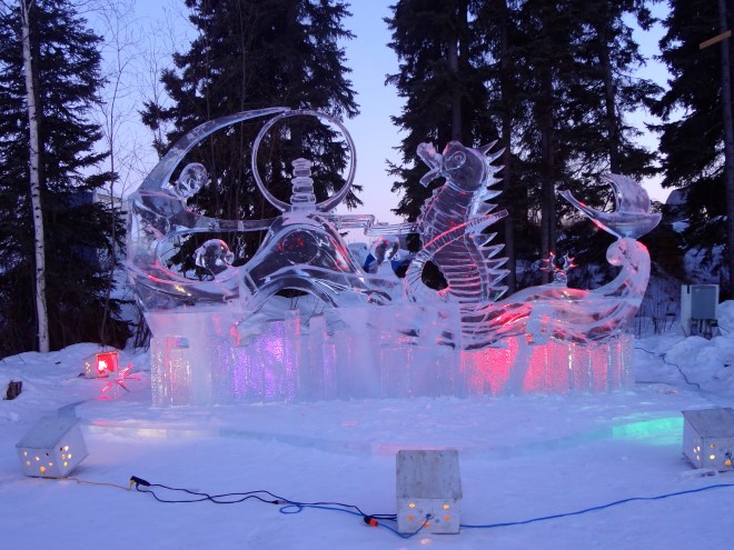 Ice carving