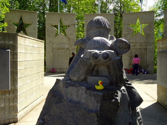 This memorial honors all Alaskan veterans