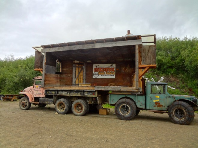 Stage for Music Festival in Chicken, Alaska