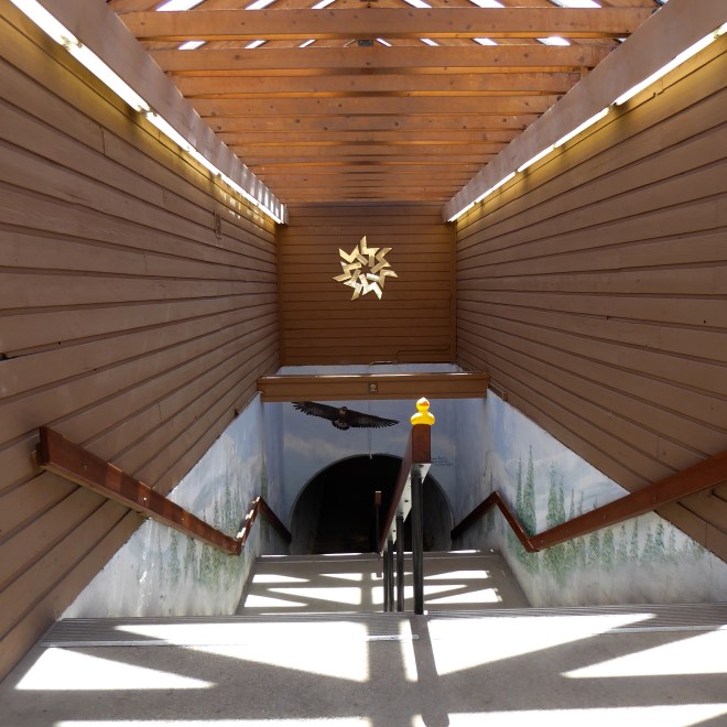 Stairs down to the tunnel