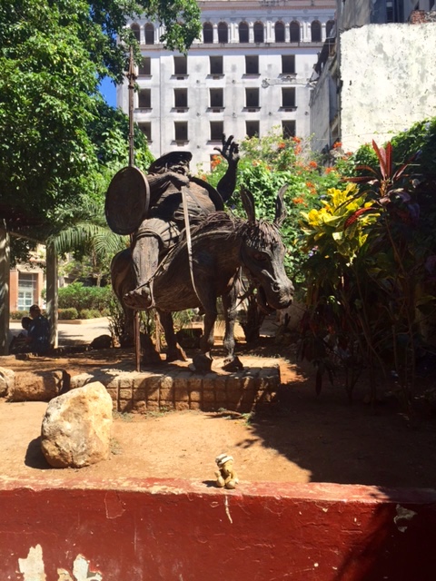 Channel by another statue in Old Havana