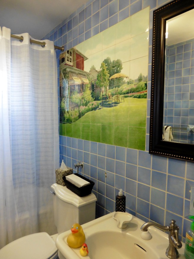 Art in the restroom. Fantastic!