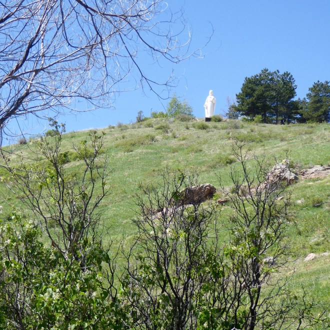 Mother Cabrini statue on mountain
