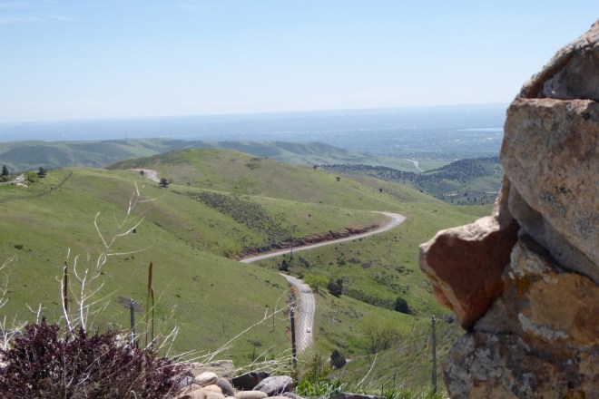 Looking toward Denver from Mother Cabrini Statue