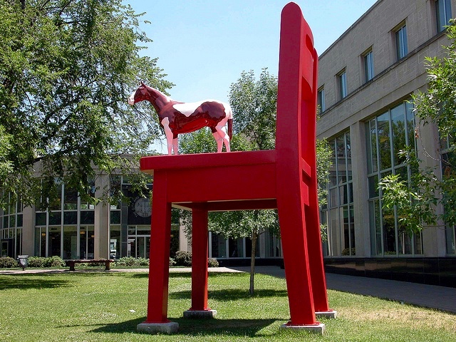 Small horse on big chair